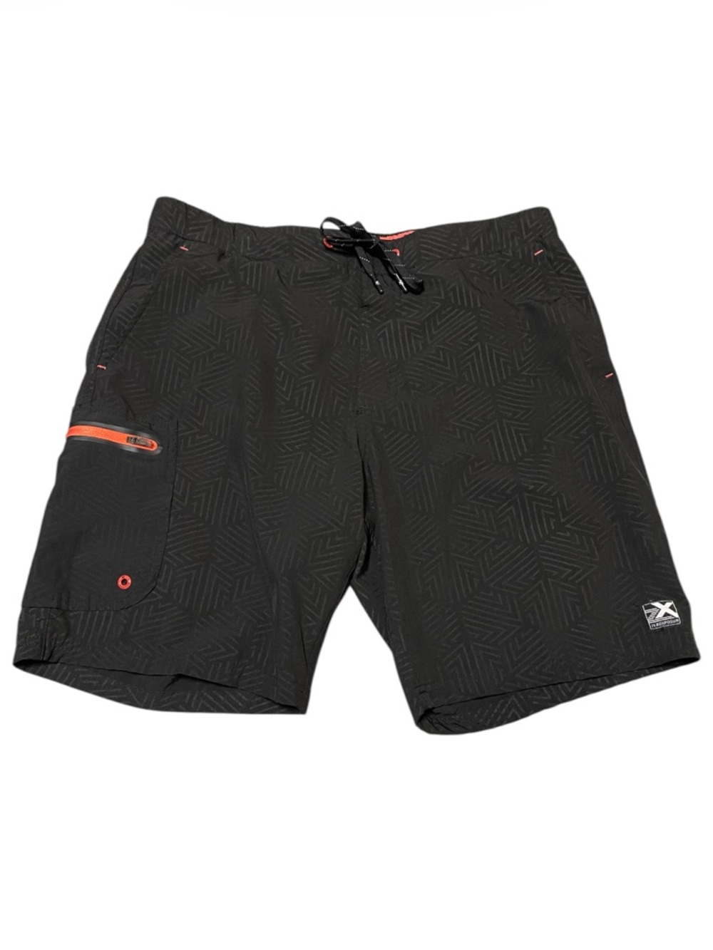 Men's ZEROXPOSUR Swim Trunks Size Medium Black Board Shorts Lined